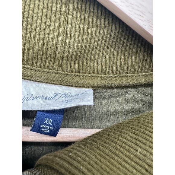 Universal Thread Womens Green Velvet Quarter Zip Pullover Sweatshirt Size XXL - Picture 6 of 7